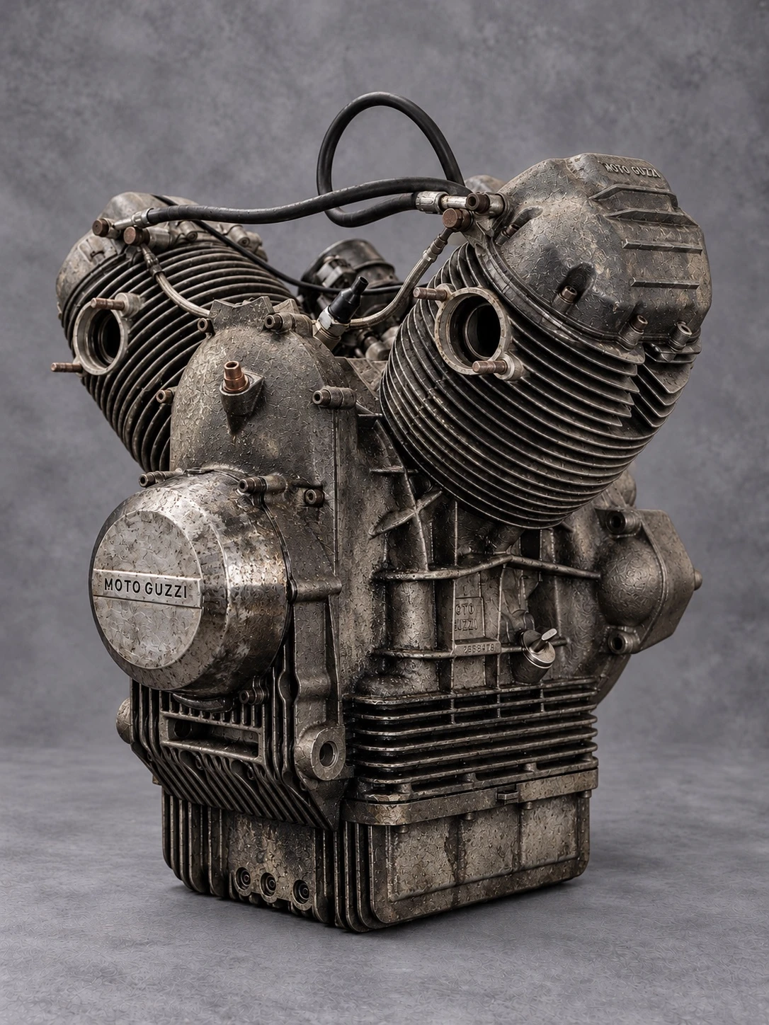Owner’s Moto Guzzi Le Mans Mk II engine before treatment at Northern Coatworks